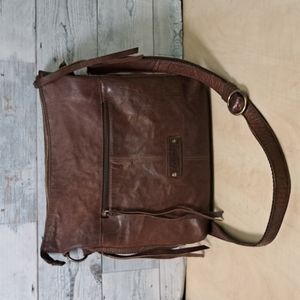 Lucky Brand Genuine Leather Crossbody Brown Bag